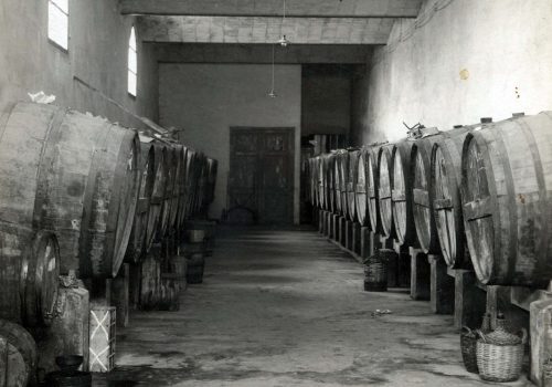 <p>Sala de venda al detall de vi al Sindicat Agrícola de Terrassa, febrer de 1937. Autor: Desconegut. Fons de la Cooperativa agrícola de Terrassa. AHT-ACVOC. Ref.345590.</p>
