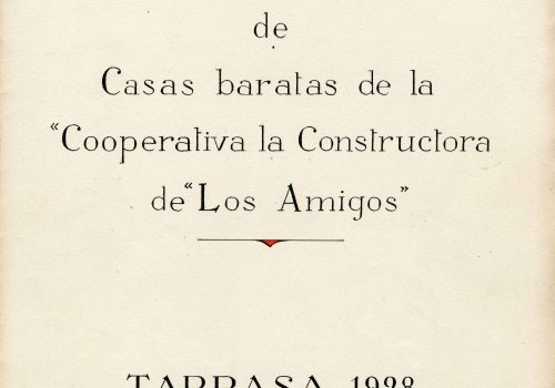 <p>Expedient: Projecte de les cases barates construïdes per la Cooperativa la Constructora de “Los Amigos”, 1928. Fons Municipal. AHT-ACVOC.</p>
