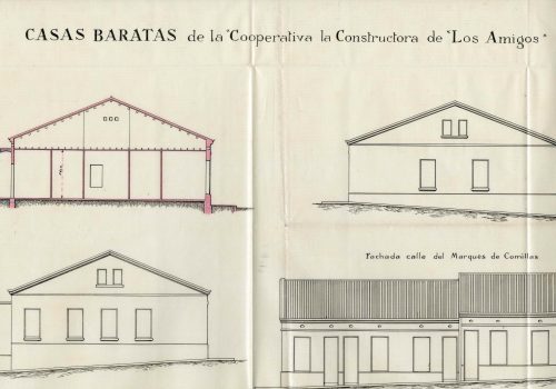 <p>Projecte de les cases barates construïdes per la Cooperativa Constructora de “Los Amigos”, 1928. Fons Municipal. AHT-ACVOC.</p>
