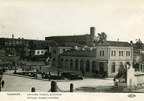 <p>Estació del ferrocarril, [1930]. Autor: Guilera. Col·lecció Baltasar Ragón. AMAT. Ref. 140543.</p>
