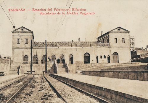 <p>Estació del ferrocarril elèctric, 1922. Autor: Desconegut. Col·lecció Baltasar Ragón. AMAT. Ref. 886487</p>

