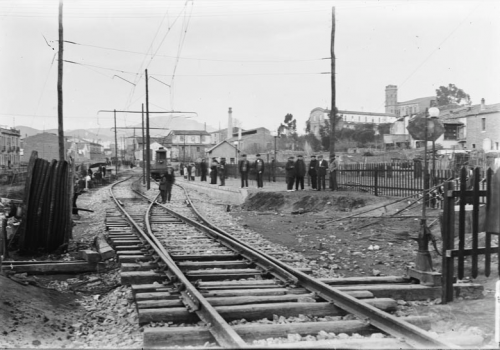 <p>Baixador provisional, 1919. Fons Ferrocarrils de Generalitat de Catalunya (FGC). ANC1_757_2410</p>

