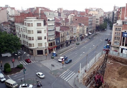 <p>Soterrament de les línies i l’estació dels Ferrocarrils Catalans, [1991]. Autor: Desconegut: Fons Municipal. AMAT. Reg. 1140223.</p>
