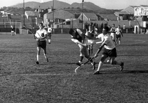 <p>Hoquei sobre herba CD Terrassa Hockey – Polo, 13 de desembre del 1959.<br />
Fotografia: Joan Biarnés – Procedència: Arxiu Municipal de Terrassa (AMAT) – Reg: 055_006</p>
