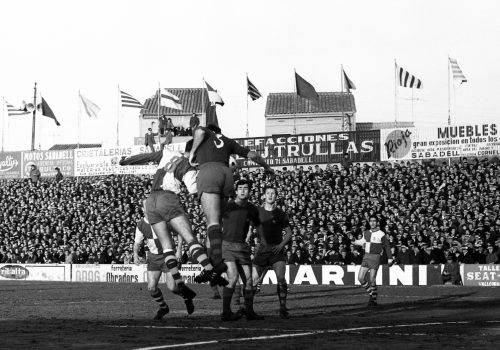 <p>Partit de futbol CE Sabadell – FC Barcelona, 22 de gener del 1967.<br />
Fotografia: Joan Biarnés – Procedència: Arxiu Municipal de Terrassa (AMAT) – Reg: 406_008</p>
