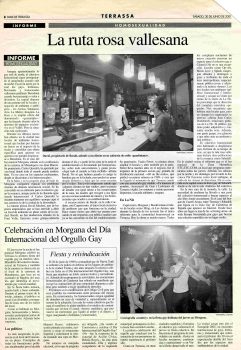 <p>Reportatge publicat el juny del 2001 al <em>Diari de Terrassa </em>sobre l’oci nocturn d’ambient a la ciutat.</p>
