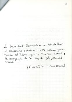 <p>Nota de la Joventut Comunista de Castellà del Vallès en solidaritat amb el FAGC amb motiu de la seva presentació a Terrassa.</p>
