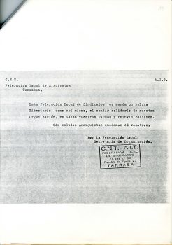 <p>Comunicat de la federació local de la CNT-AIT en solidaritat amb el FAGC amb motiu de la seva presentació.</p>
