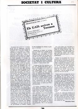 <p>Crònica de la presentació del FAGC al número 1 de la revista ‘Al Vent’.</p>
