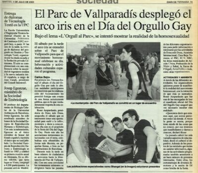 <p>Crònica de la festa ‘L’orgull al parc’ al <em>Diari de Terrassa</em>, amb declaracions de Roser Ampurdanès, presidenta de Dona Més Dona.</p>
